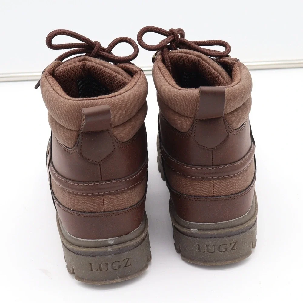 Lugz Boots Mens 7 Sycamore Brown Moc Toe Lug Sole Excellent